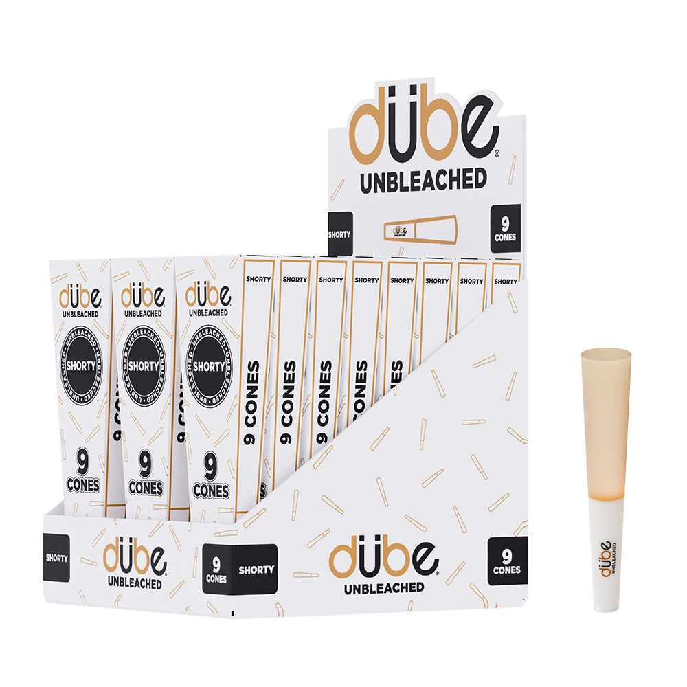 Dube Unbleached Shorty Cones 9 Pack – Natural pre roll papers