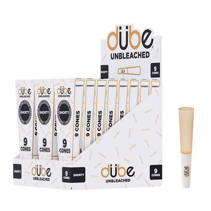 Dube Unbleached Shorty Cones 9 Pack – Natural pre roll papers
