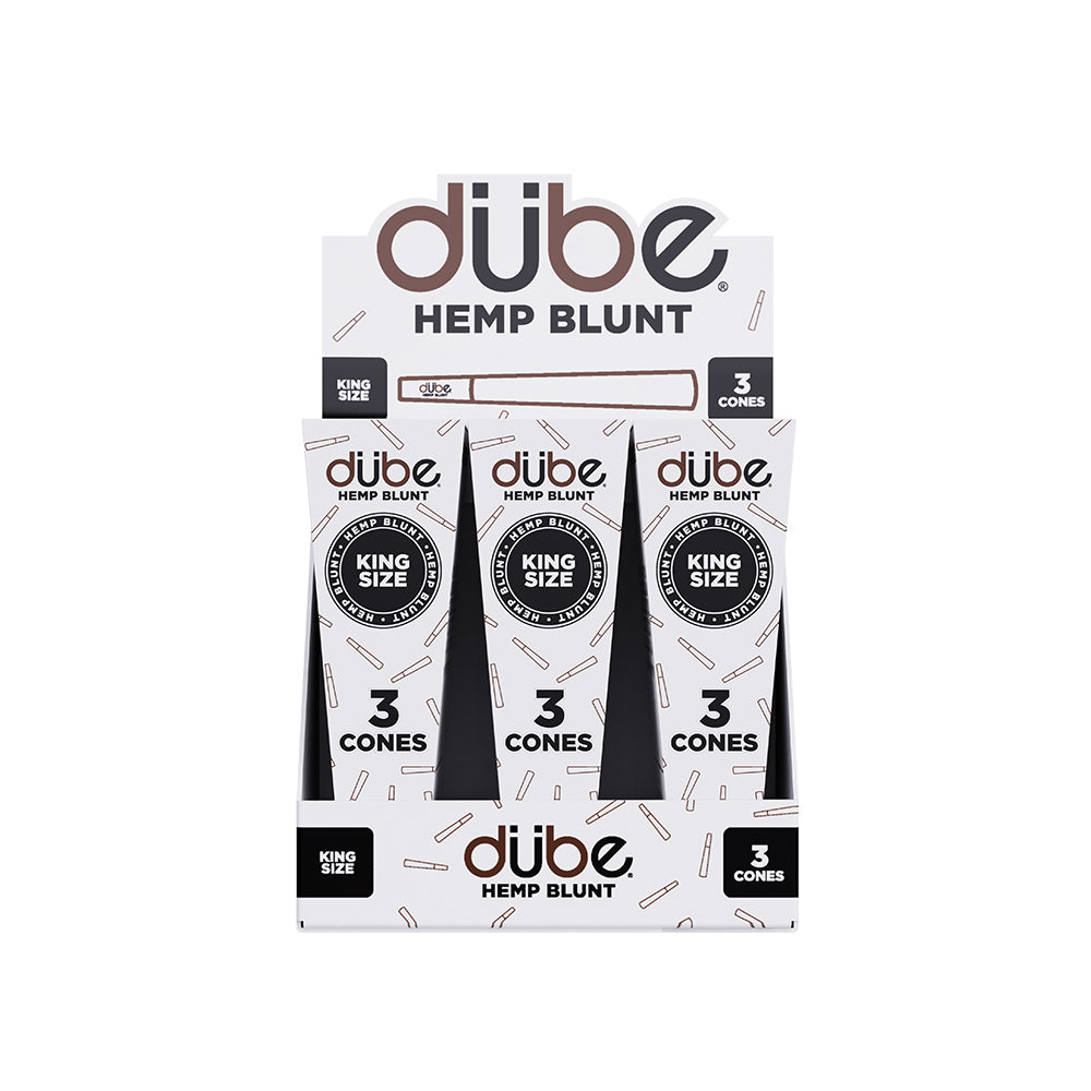 Dube Hemp Blunt Cones King Size – 3 Pack made with thick hemp paper for slow, even burns
