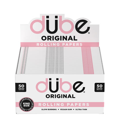 Box of dube Original Rolling Papers on a white background
