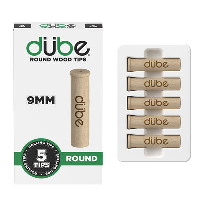DUBE 9MM WOOD TIPS - 5 COUNT DISPLAY