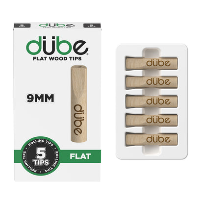 DUBE 9MM WOOD TIPS - 5 COUNT DISPLAY