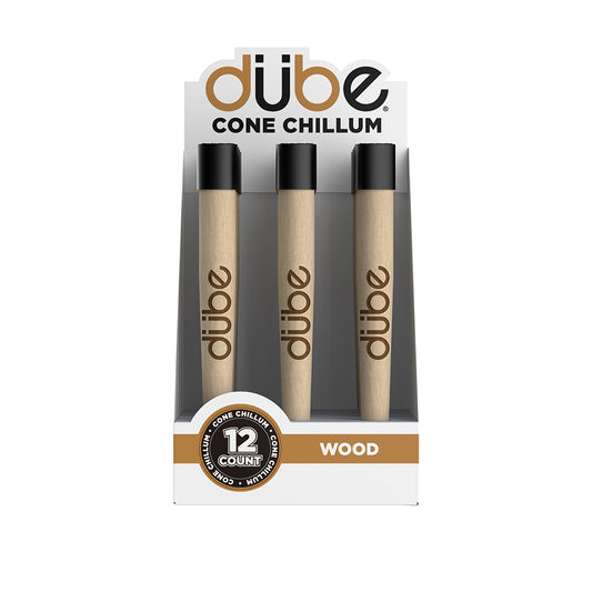 DUBE V2 WOOD CONE CHILLUM WITH CAP - 12 COUNT DISPLAY