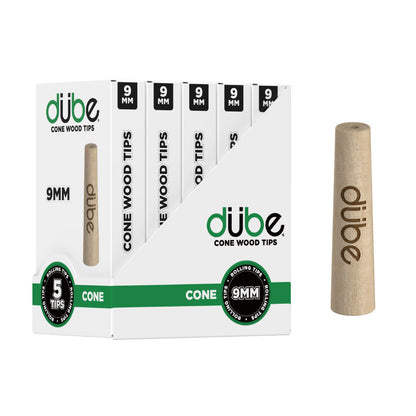 DUBE 9MM WOOD TIPS - 5 COUNT DISPLAY