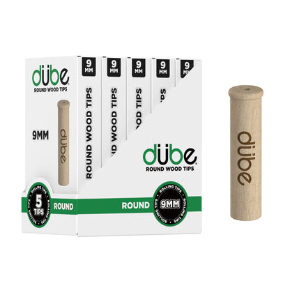 DUBE 9MM WOOD TIPS - 5 COUNT DISPLAY